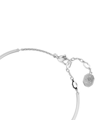 Silver-Tone Hyperbola Heart Bangle Bracelet