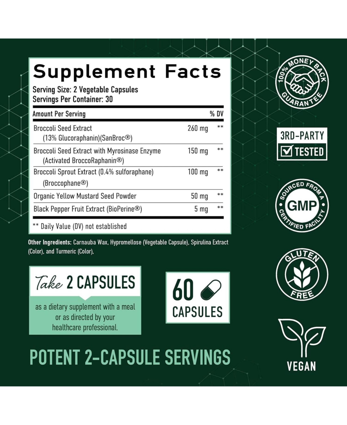 Activated Sulforaphane Complex Capsules, SMNutrition, 60ct
