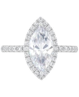 IGI Certified Lab Grown Diamond Marquise Halo Engagement Ring (2-1/2 ct. t.w.) in 14K White Gold