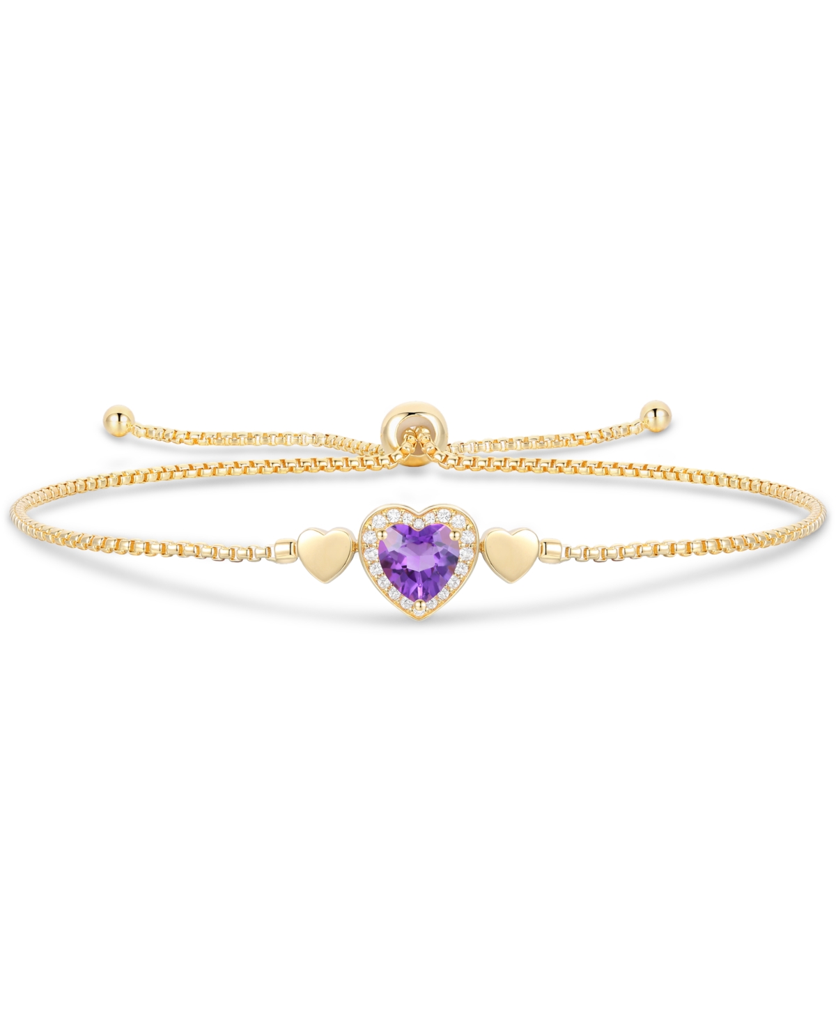 3-Pc. Set(2-1/8 ct. t.w.) & Lab-Grown White Sapphire (1/3 ct. t.w.) Heart Ring, Pendant & Bracelet in 14k Gold-Plated Sterling Silver (Also
