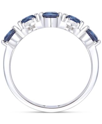 Emerald (5/8 ct. t.w.) & Diamond (1/5 ct. t.w.) Double Row Ring in 14k Gold (Also in Ruby & Sapphire)