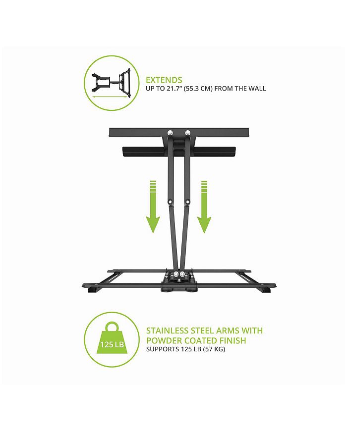 Kanto PDX650SG Stainless Steel FullMotion Dual Stud Outdoor TV Mount