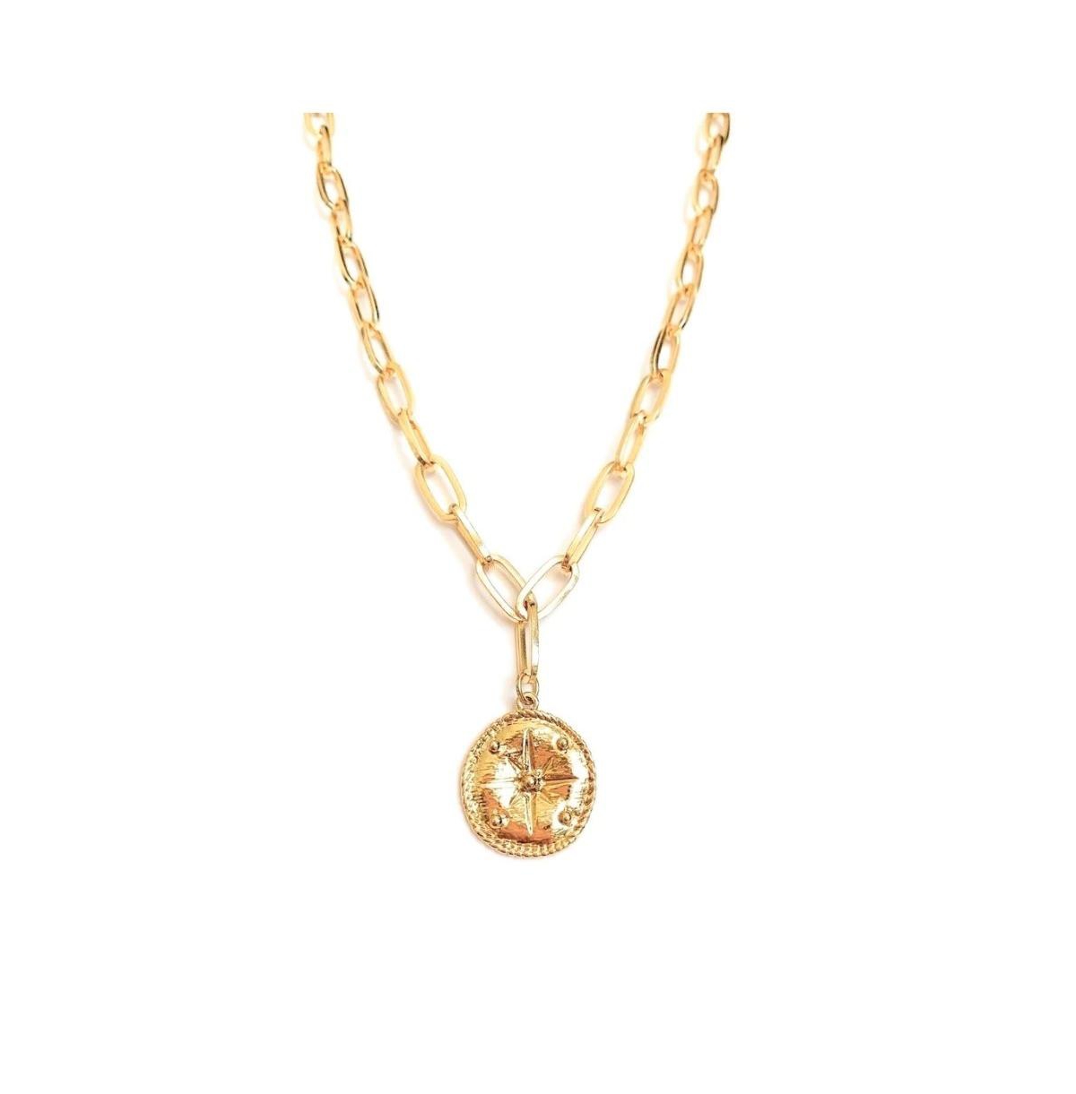 Compass Pendant Necklace - Gold