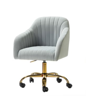 Velvet Home Office Desk Chair Height Adjustable Chair