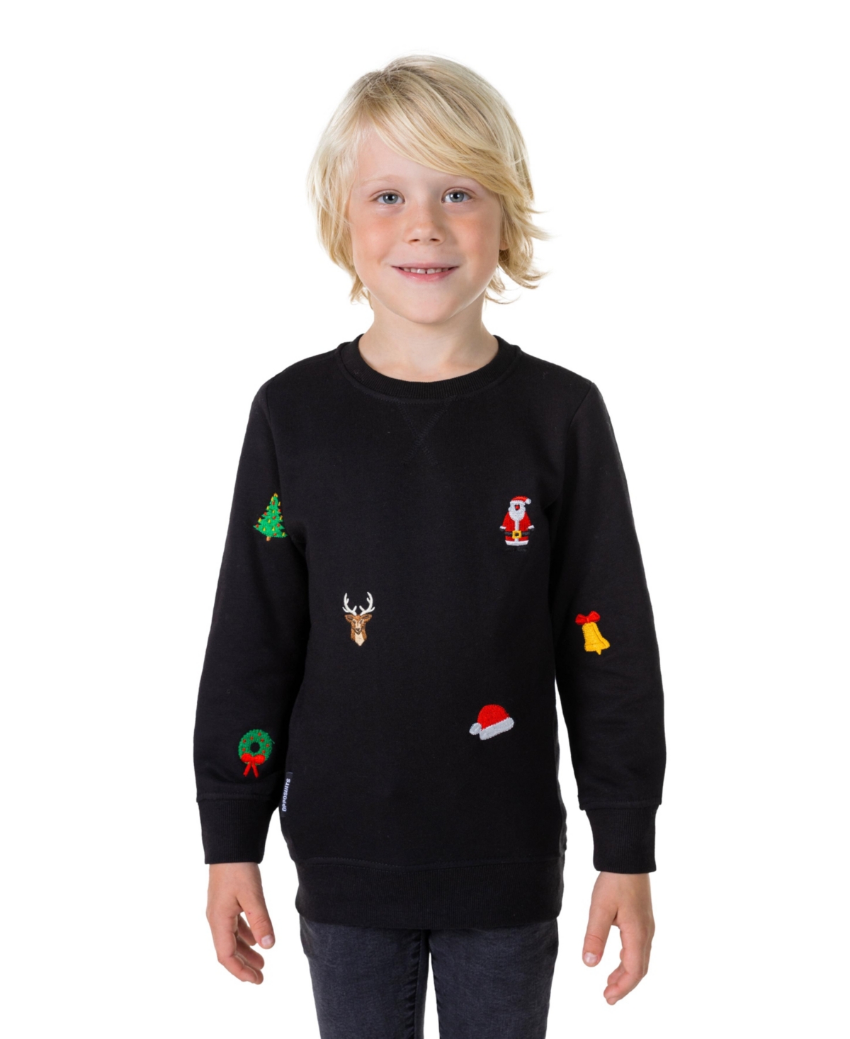 Opposuits Kids' Toddler And Little Boys X-mas Icons Fleece Sweater In Black