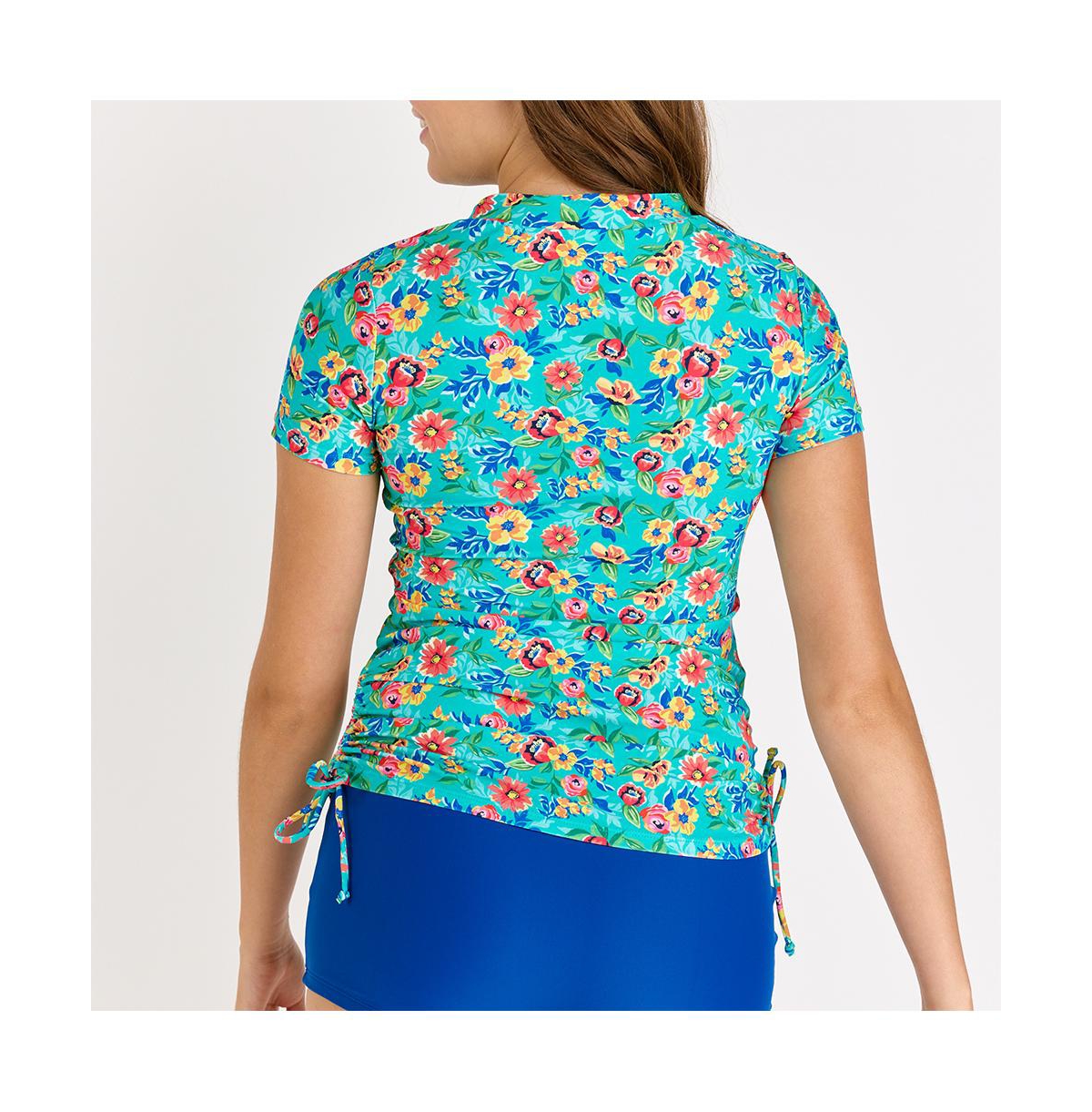Calypsa Women's Mock Neck Adele Swim Top