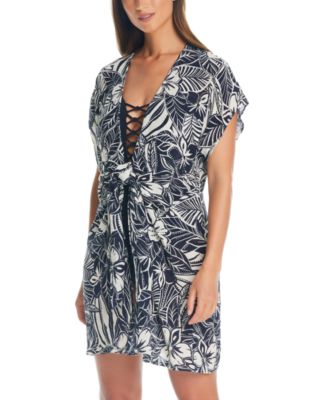 Bleu by Rod Beattie - Women's Ciao Bella Tie-Front Tunic Cover-Up