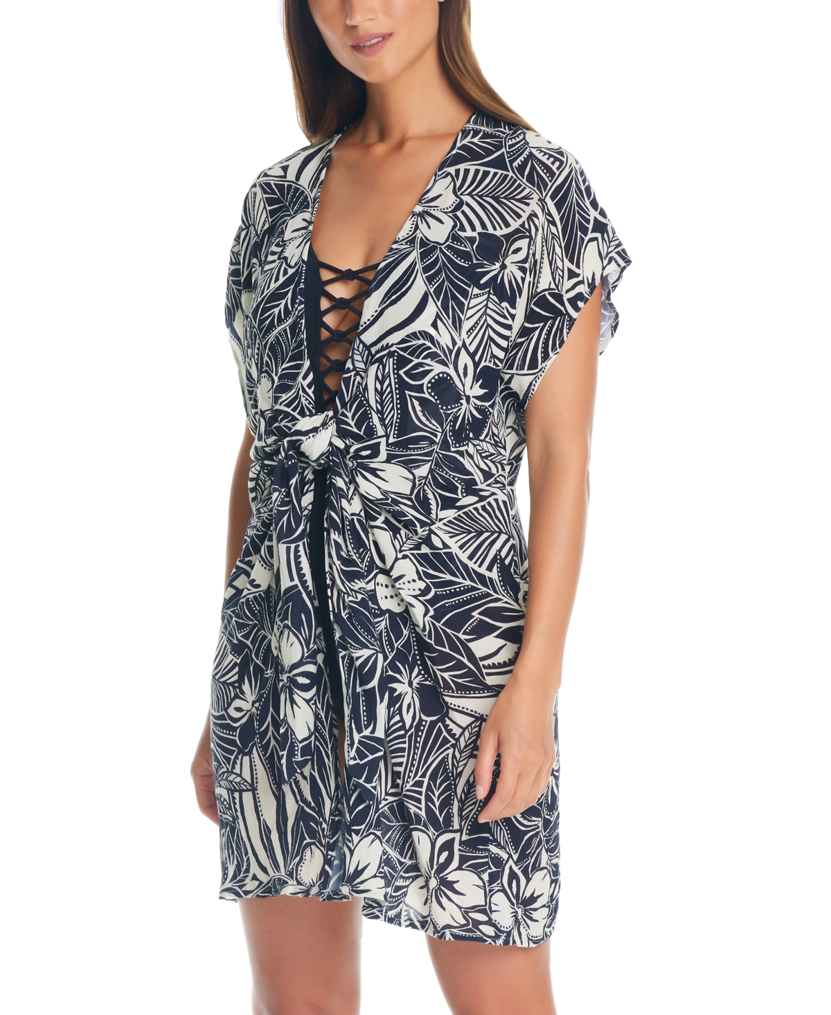 Women's Ciao Bella Printed Cover-Up Dress - Black