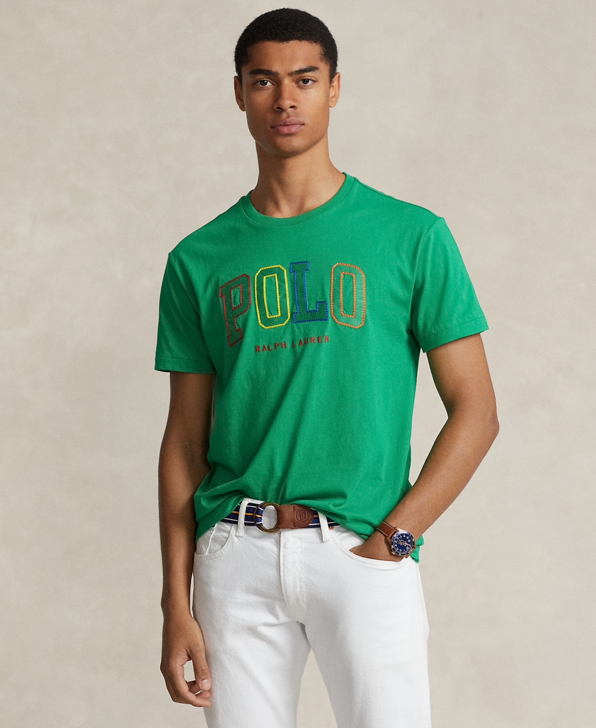 Polo Ralph Lauren Men's Embroidered Logo T-shirt In Preppy Green
