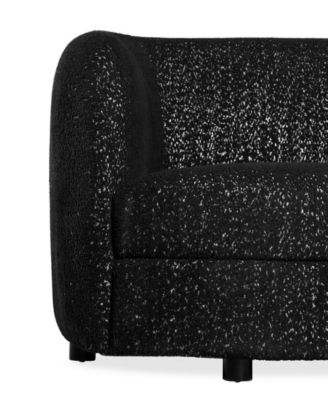 Isabella 63" Boucle Fabric Curved Loveseat