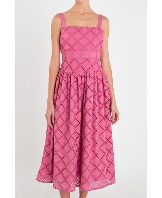 Women's Embroidered Lace Midi Dress - Macy's
