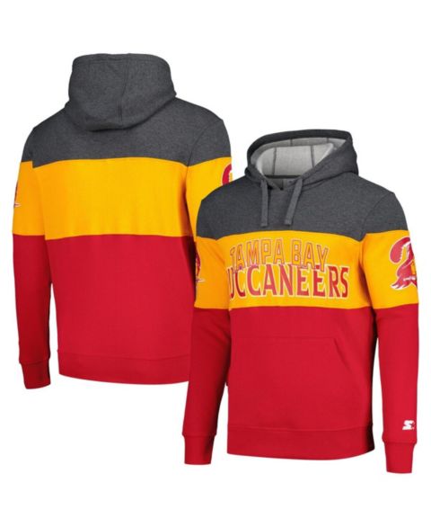 Мужское худи Starter Red, Orange Distressed Tampa Bay Buccaneers Extreme Pullover