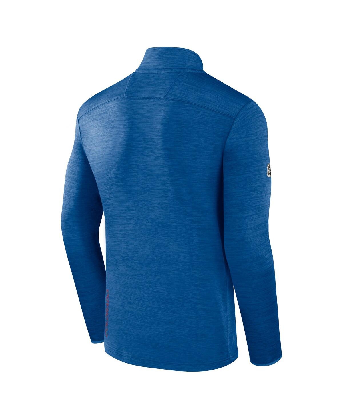 Men's FanaticsColorado Avalanche Authentic Pro Quarter-Zip Pullover Top - Heather Royal