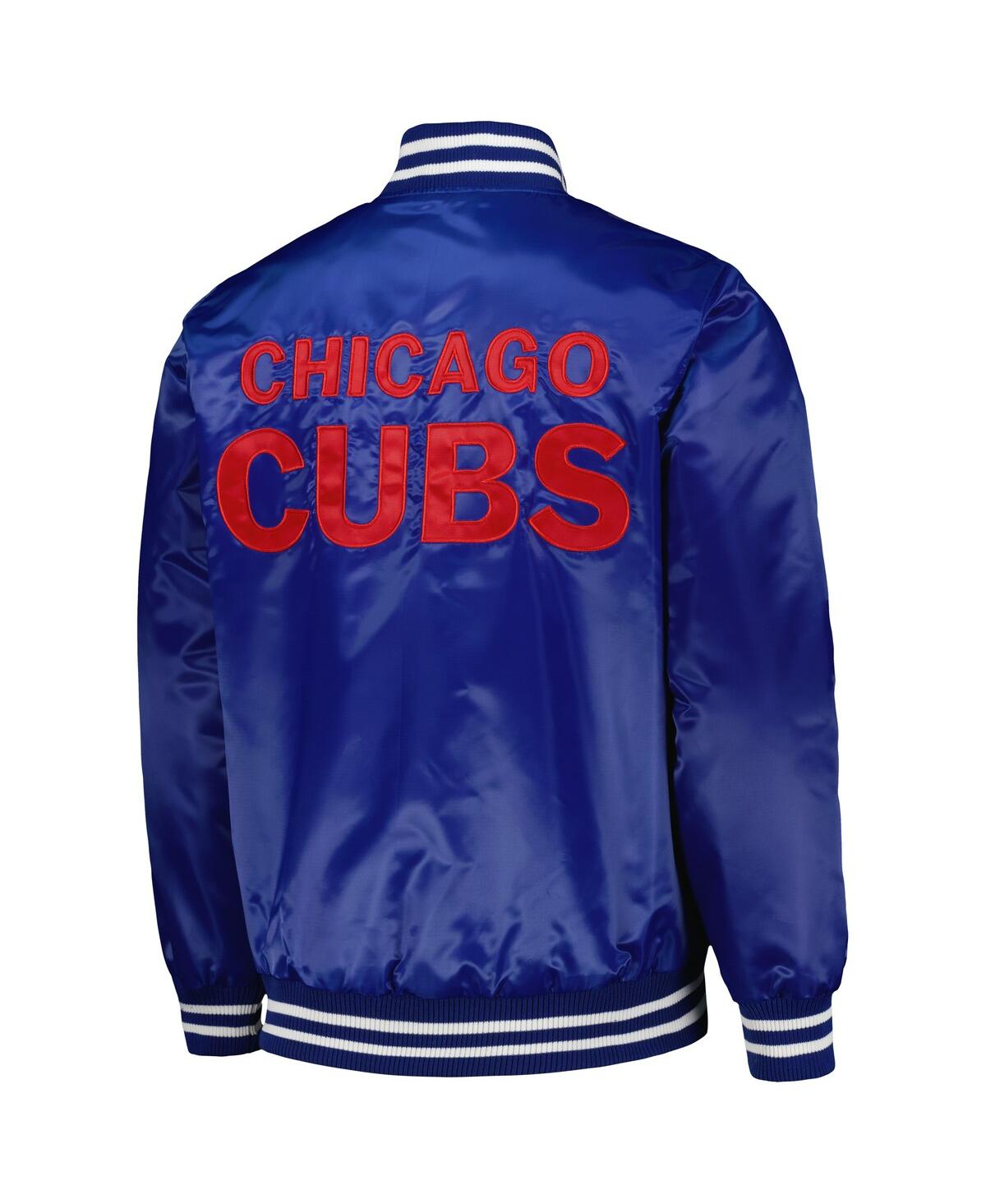 Starter Royal Chicago Cubs Patch Full-snap Jacket In Royal