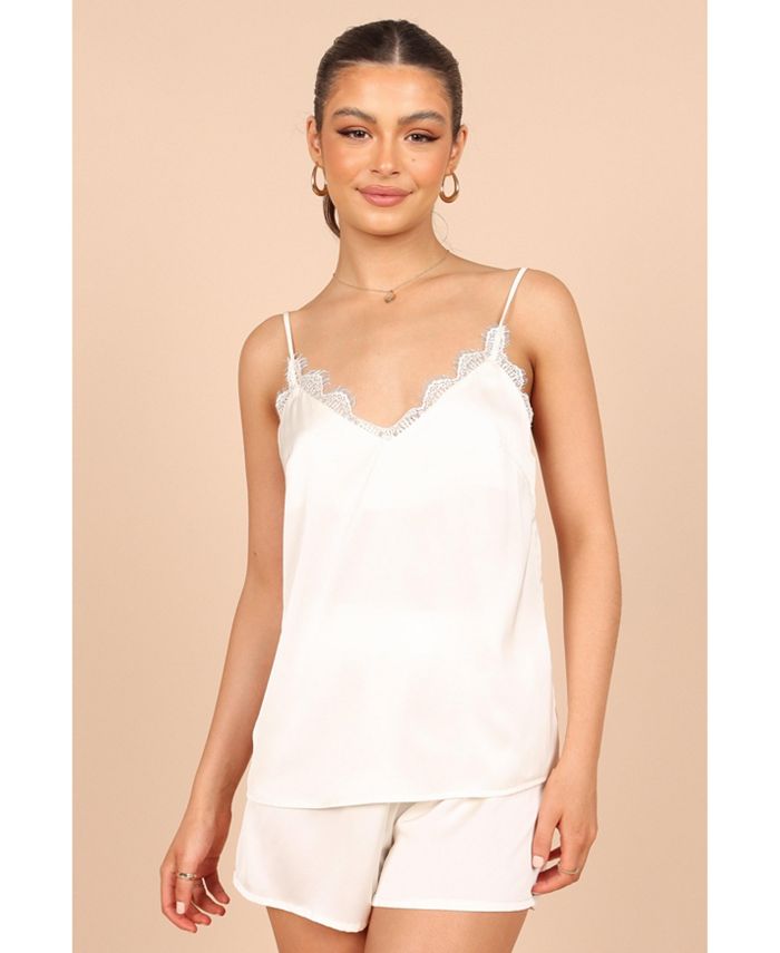 Macy's lace camisole hot sale
