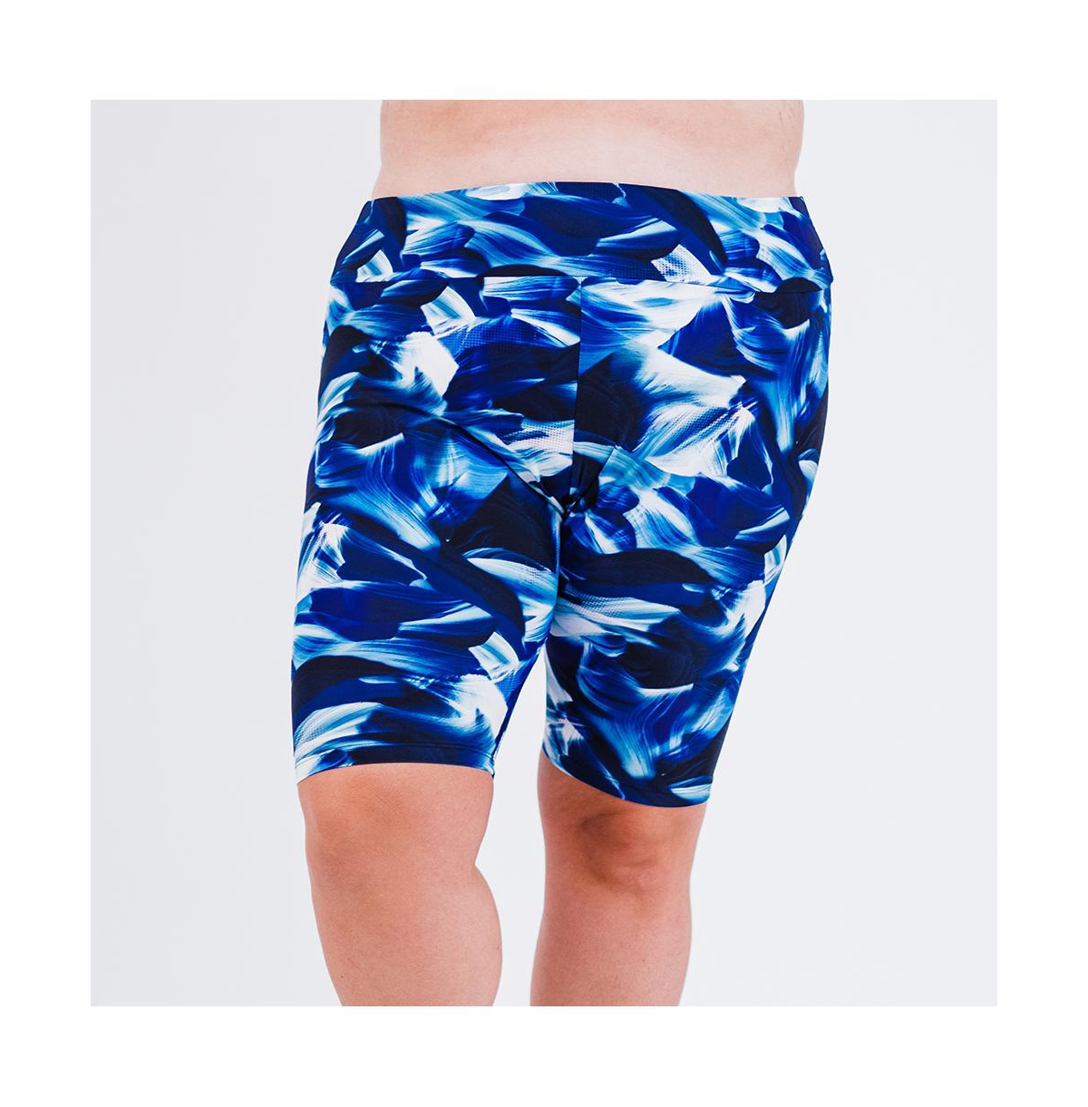 Plus Size Long Bike Swim Shorts - Wine