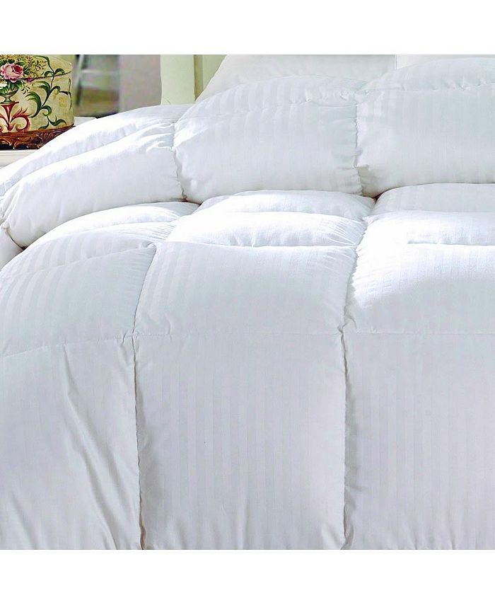 Egyptian Linens Egyptian Cotton Damask Stripe Down Comforter