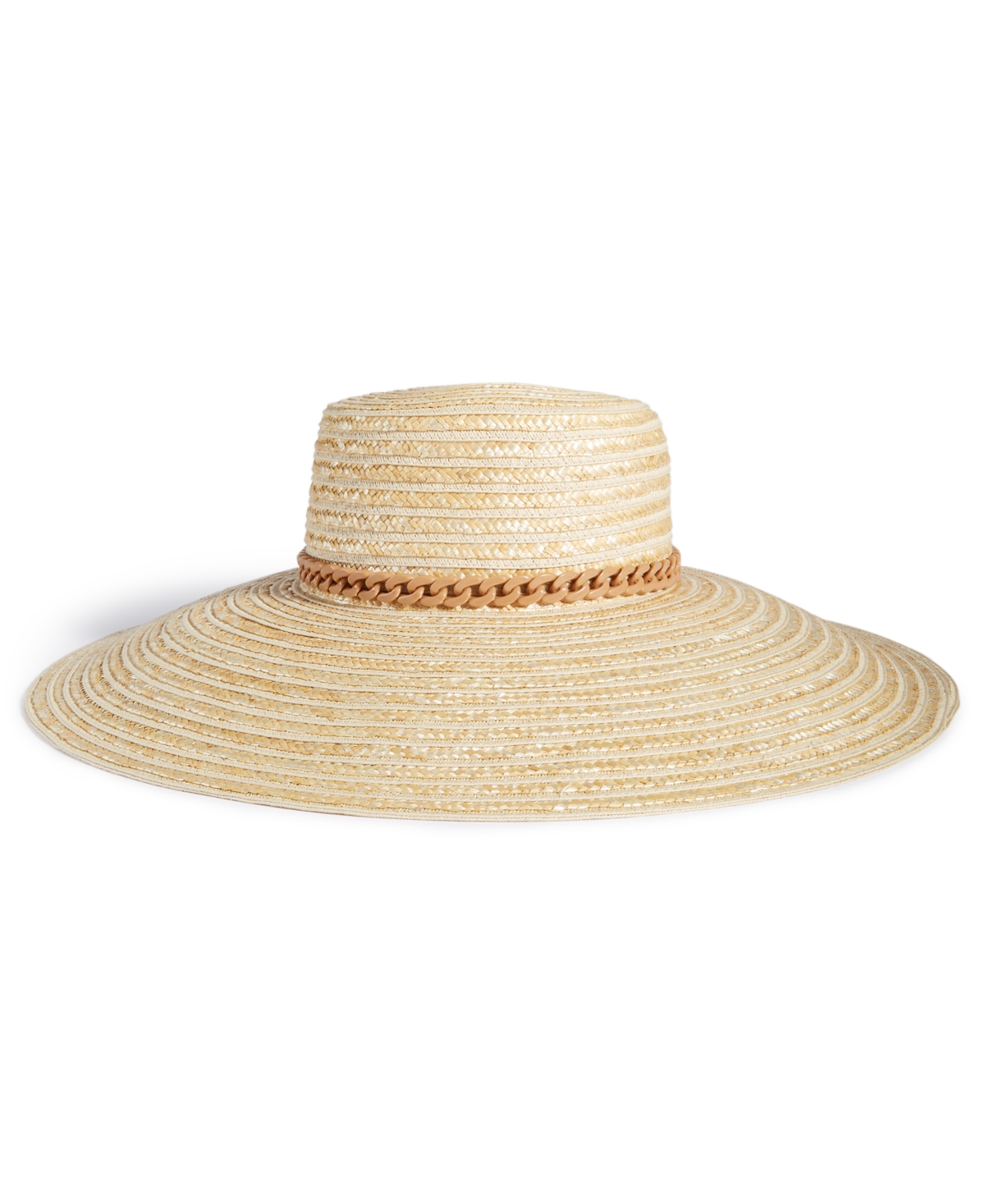 Macy's Flower Show Straw Braid Downbrim Hat, Created For  In Natural