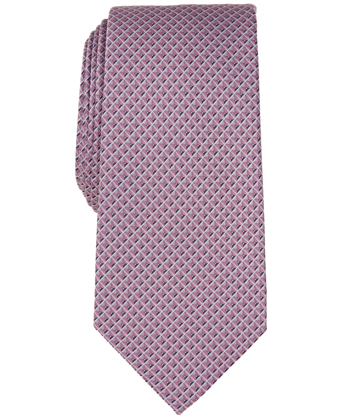 Shop Alfani Men's Emerson Slim Geo Neat Tie, Created For Macy's In Pink