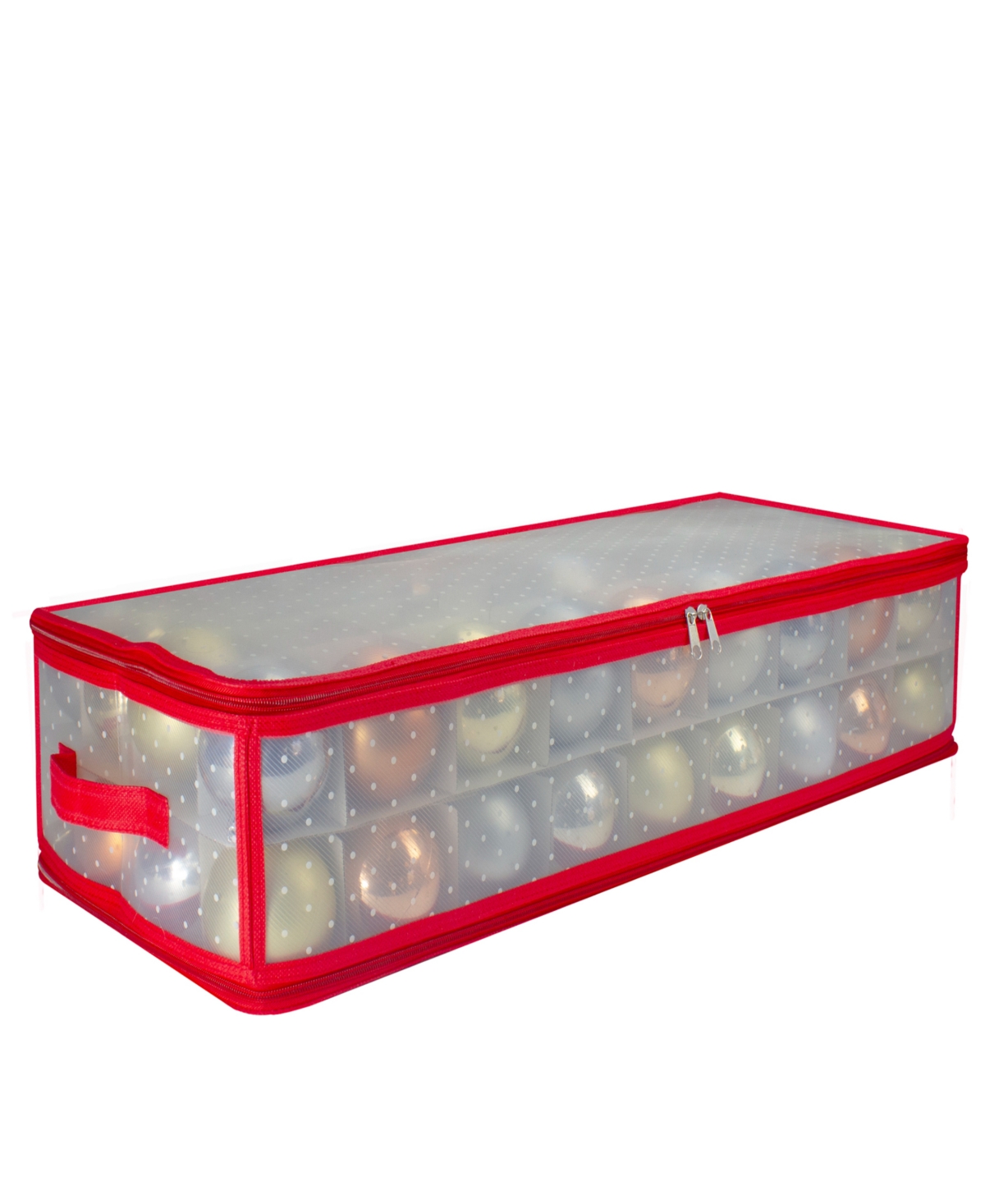 Northlight 29" Transparent Zip Up Christmas Storage Box, Holds 80 Ornaments In Clear