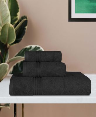 Solid Quick Drying Egyptian Cotton 3-Piece Bath Towel Set