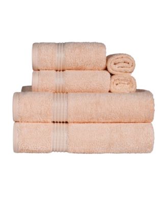 Solid Quick Drying Egyptian Cotton 6 Piece Bath Towel Set