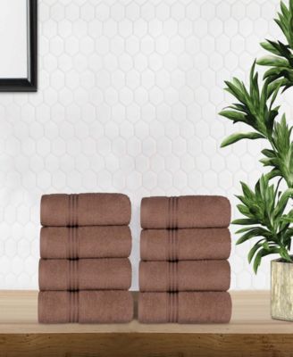 Solid Quick Drying 100% Egyptian Cotton 8-Pc Hand Towel Set