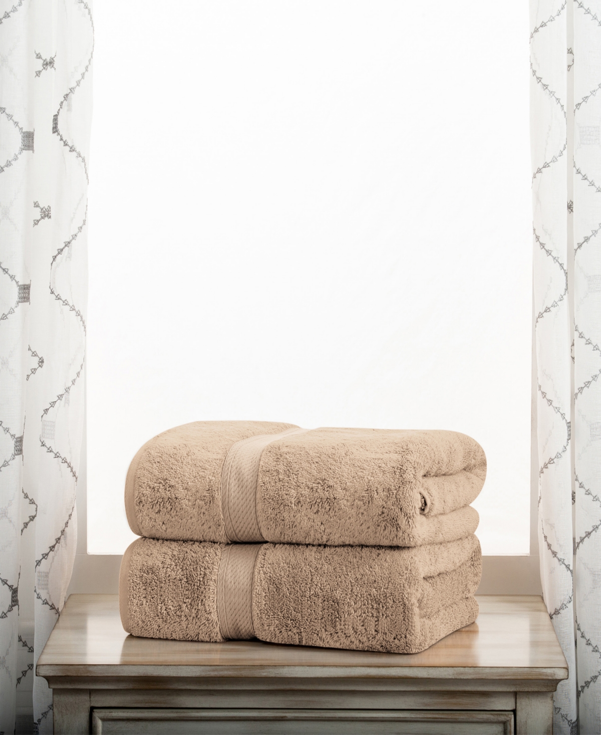 SUPERIOR EGYPTIAN-QUALITY COTTON 2-PIECE BATH TOWEL SET 