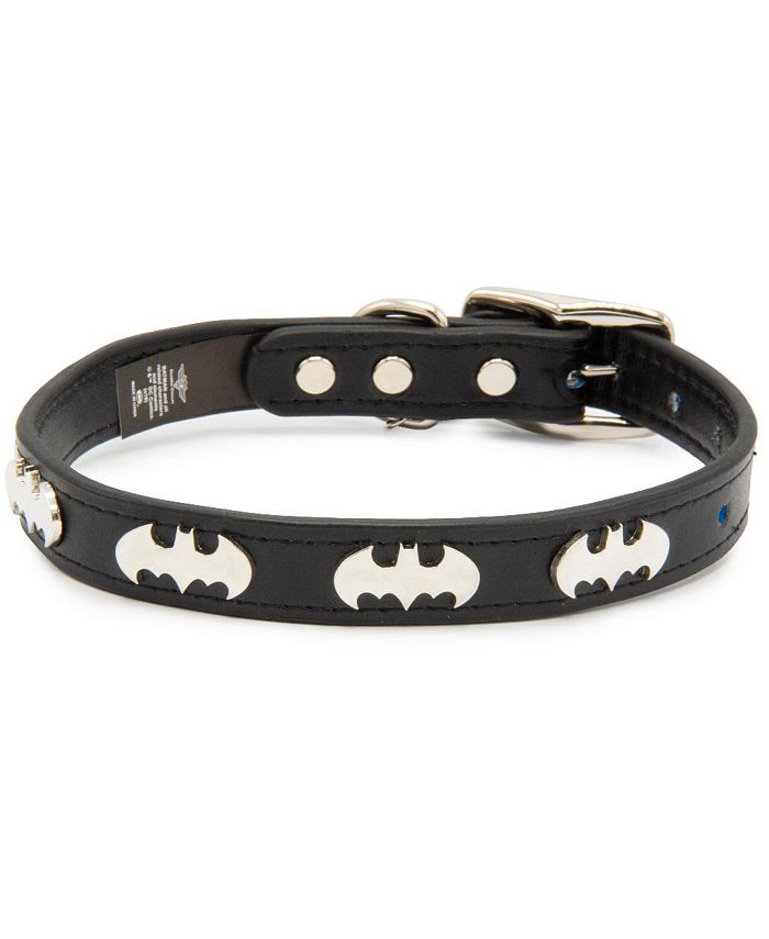 BuckleDown DC Comics Pet Collar, Faux Leather Dog Collar, Batman Macy's