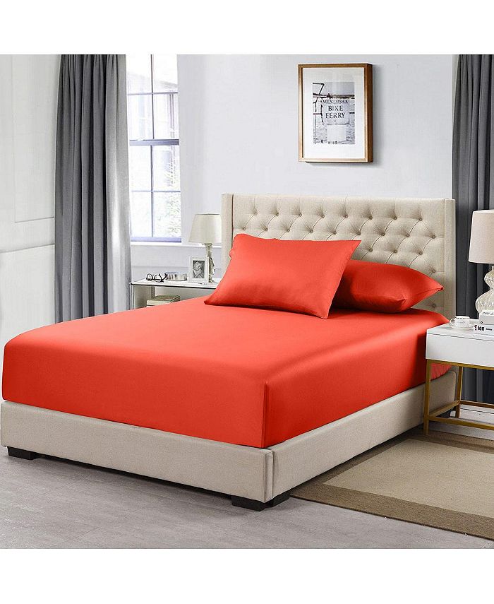 Egyptian Linens Cotton Fitted Sheet Only Solid 600 Thread Count, Twin XL Macy's