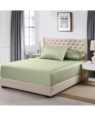 Solid 600 Thread Count Cotton Fitted Sheet Only, King