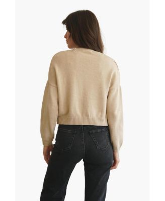 Women's Cotton Diana Crop Cardigan Sweater