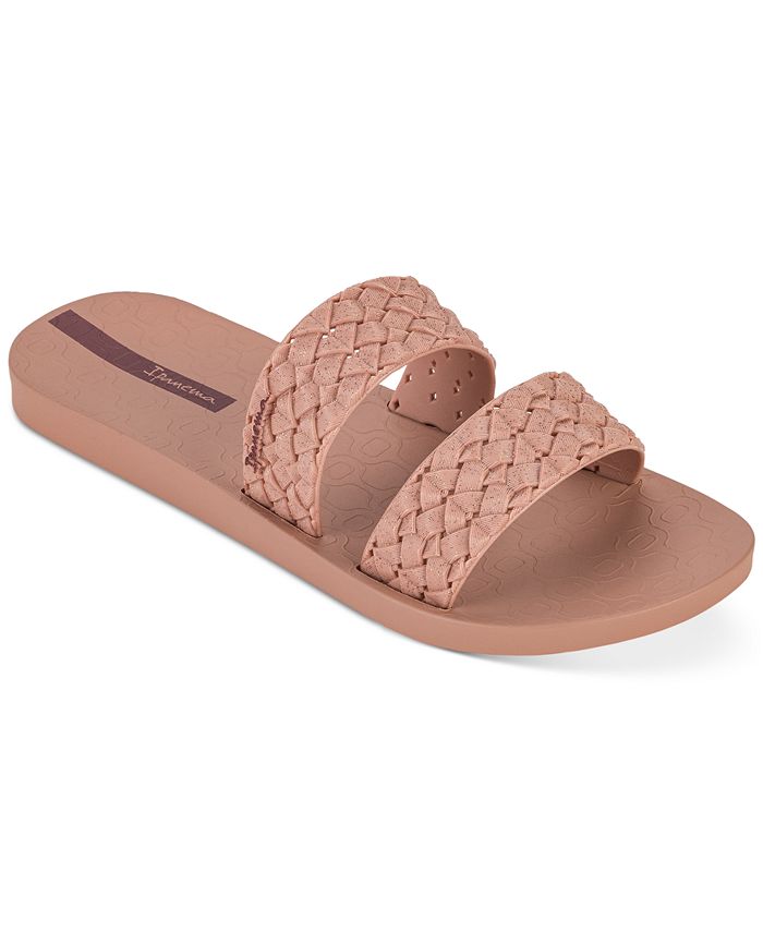 Sandales Plates IPANEMA Renda II Pour Femme - Modèle Glitter Black - Style Décontracté été