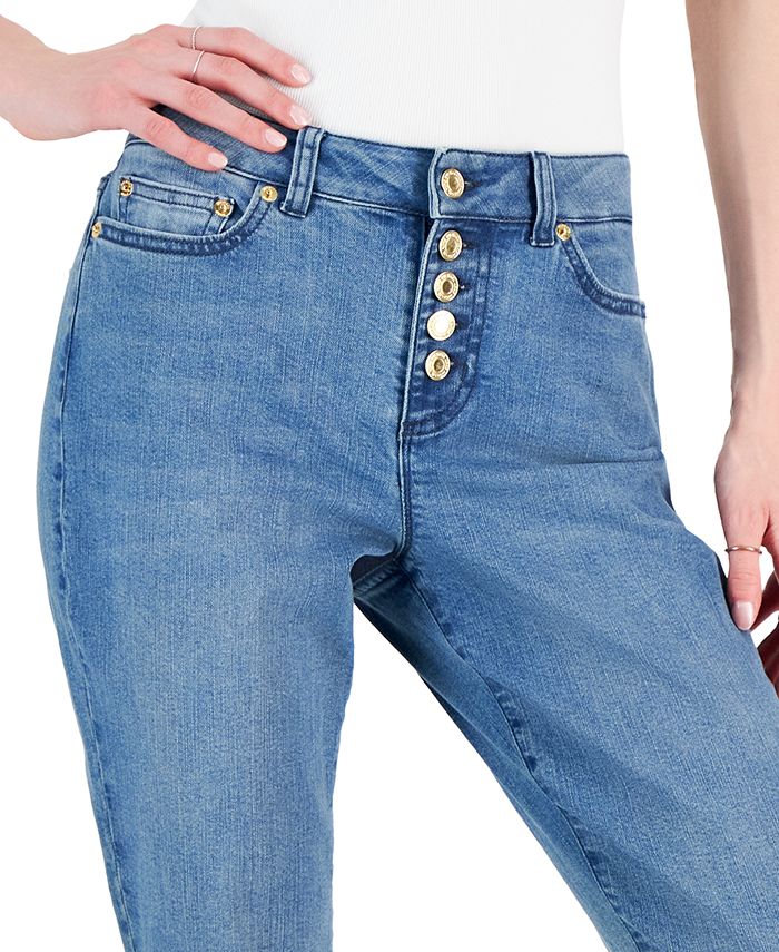 Michael Kors Women's Selma High Rise Straight Skinny Jeans Blue Size 2Petite