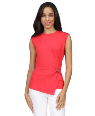 Michael Kors - Women's Ring-Trim Twist-Front Top