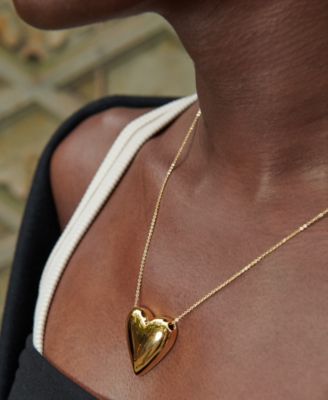 Heart Chain & Cord Pendant Necklace, 20-1/2" + 3" extender