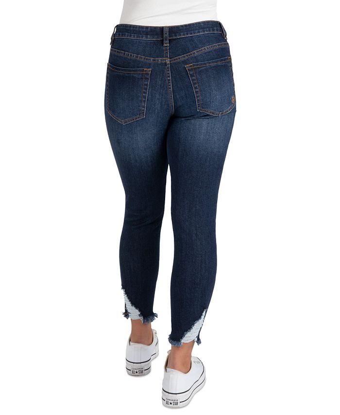 Indigo Rein Juniors' Curvy Mid-Rise Distress Skinny Jeans - Macy's