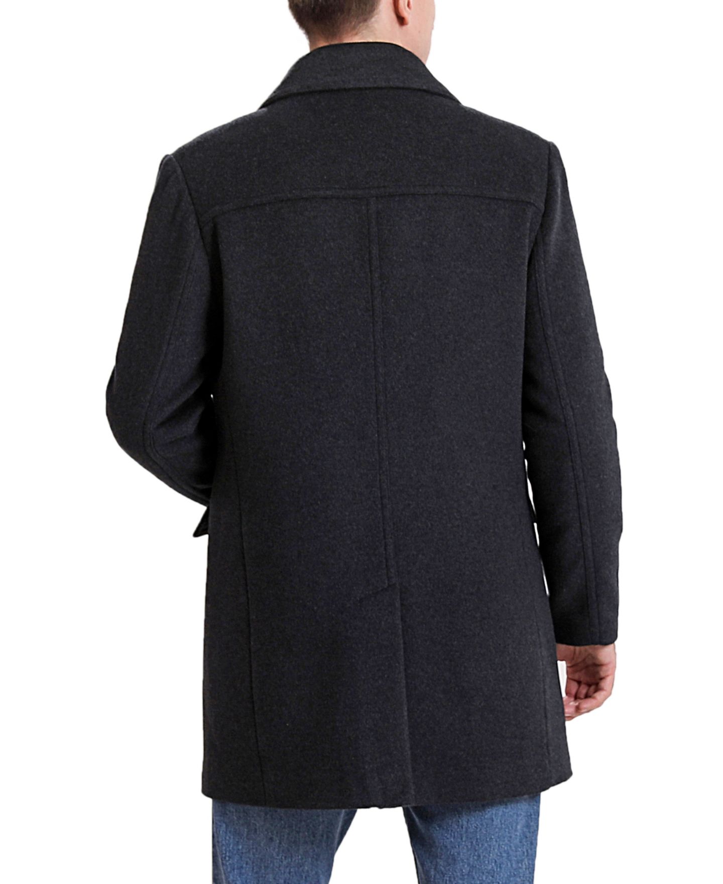 Мужское пальто BGSD Men Steven Wool Blend Bibbed Walking Coat - Tall, цвет: Чёрный — фото 3