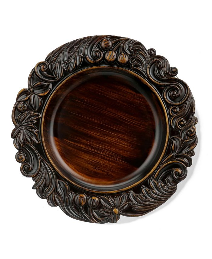 American Atelier Serveware Embossed Charger Plates Set of 4 Macy's