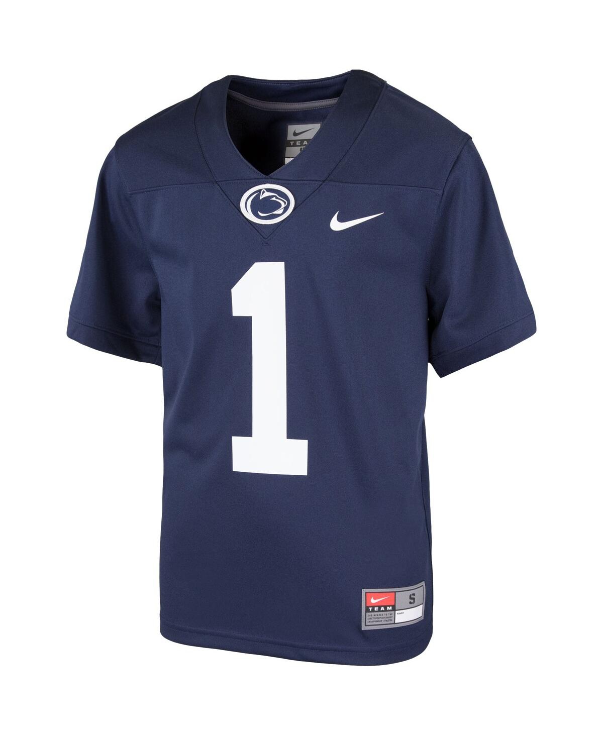 Big Boys Nike #1Penn State Nittany Lions Team Replica Football Jersey - Navy