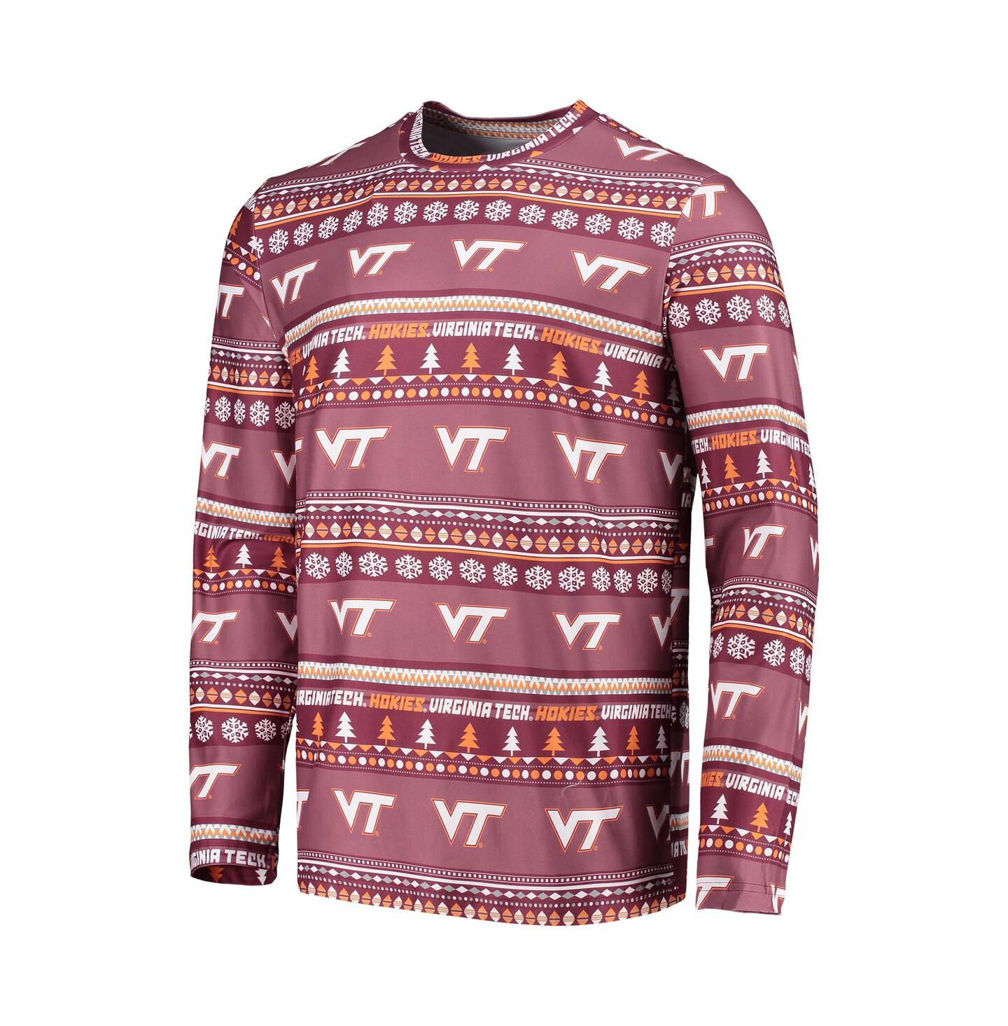 Мужская пижама Concepts Sport Virginia Tech Hokies Ugly Sweater, Maroon — фото 4