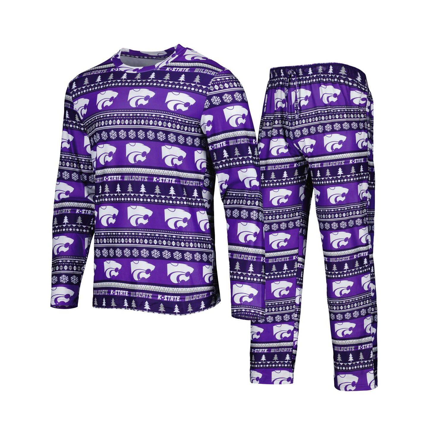 Мужская пижама Concepts Sport Kansas State Wildcats Swivel, Purple — фото 1