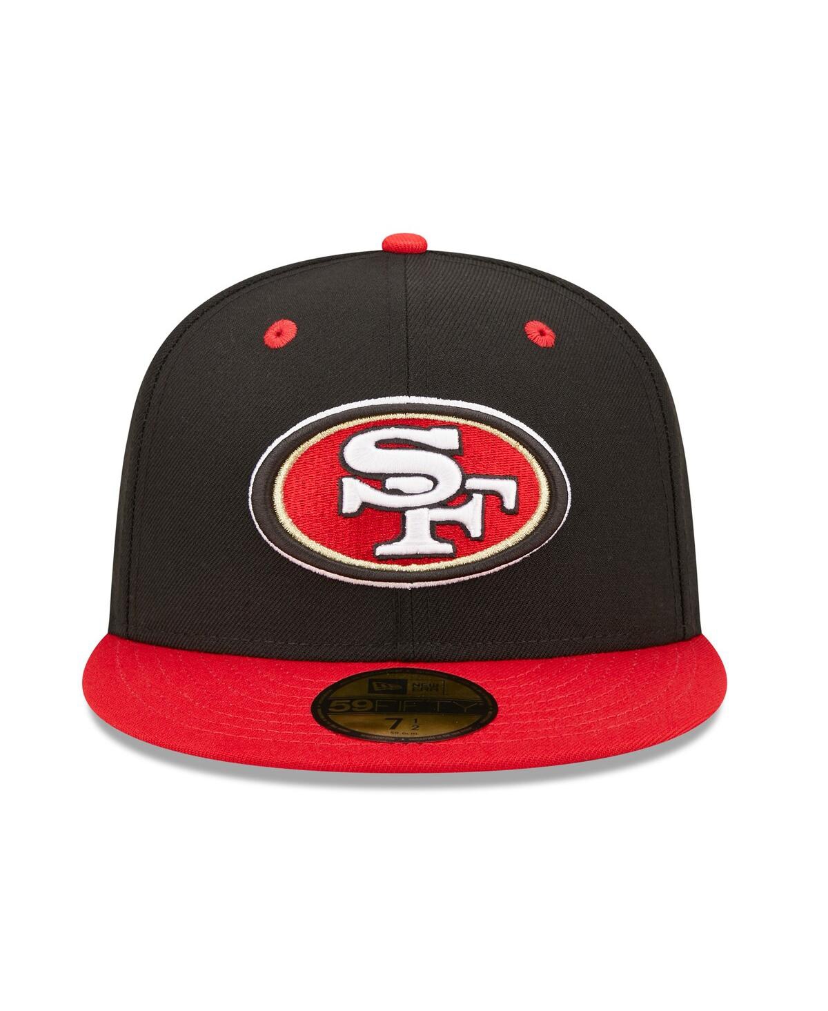 Men's New Era Black, San Francisco 49ers Flipside 2Tone 59FIFTY Fitted Hat