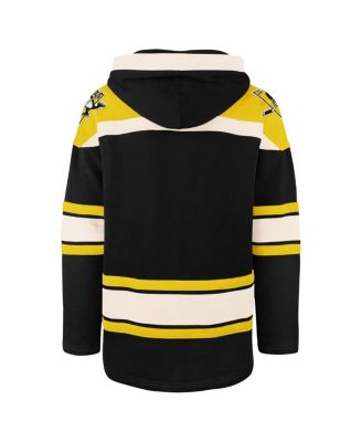 Men's Black Pittsburgh Penguins Big and Tall Superior Lacer Pullover Hoodie
