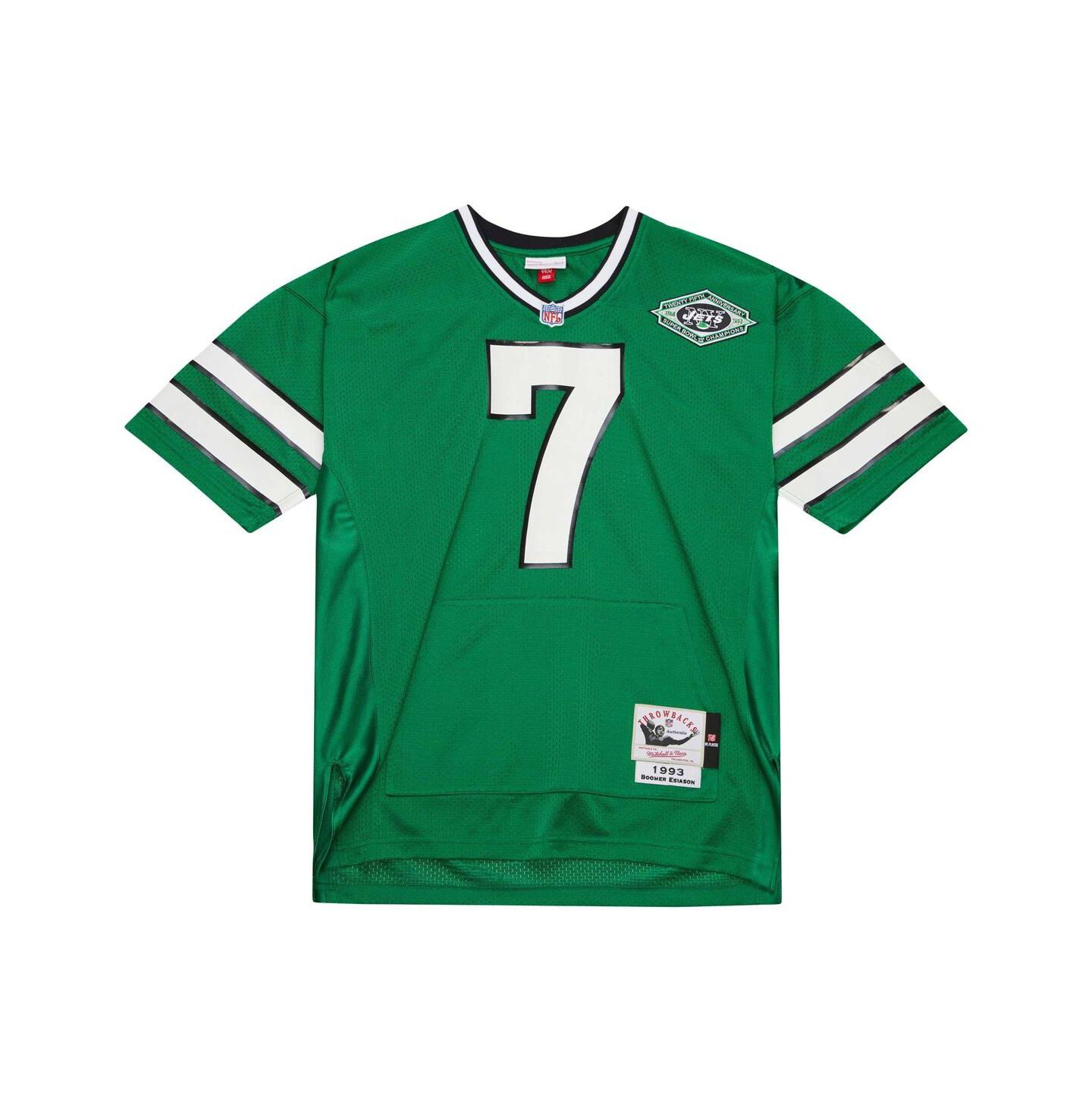 Мужской топ Mitchell & Ness Boomer Esiason Green New York Jets 2004 Authentic Throwback Retired Player Jersey — фото 2