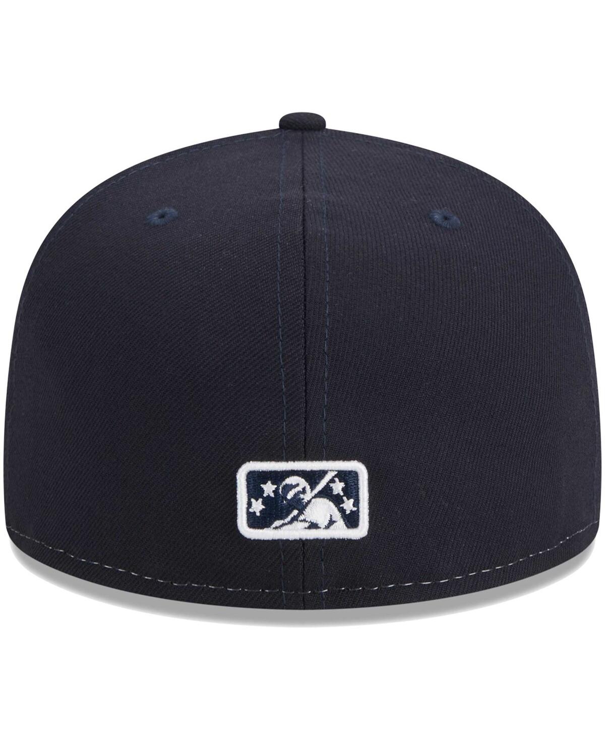 NEW ERA MEN'S NEW ERA WHITE PENSACOLA BLUE WAHOOS THEME NIGHTS PENSACOLA SEAGULLS 59FIFTY FITTED HAT 