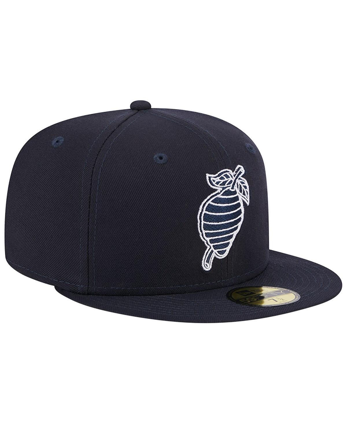 Men's New EraCharlotte Knights Theme Nights Black Hornets 59FIFTY Fitted Hat - Navy