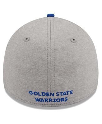 Men's Gray, Royal Golden State Warriors Striped 39THIRTY Flex Hat