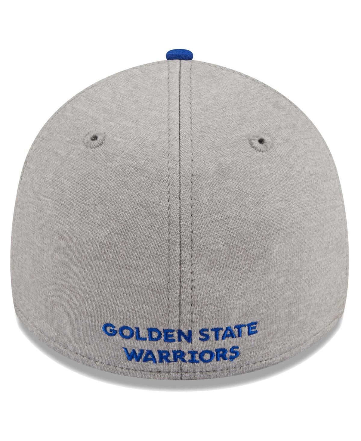 Men's New Era Royal Golden State Warriors Striped 39THIRTY Flex Hat - Royal