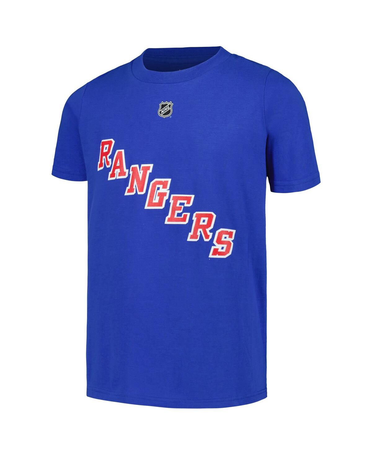 Shop Outerstuff Big Boys Igor Shesterkin Blue New York Rangers Player Name And Number T-shirt